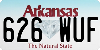 AR license plate 626WUF