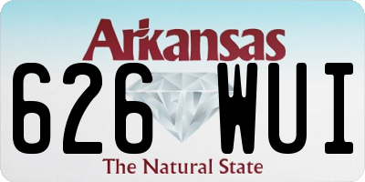 AR license plate 626WUI