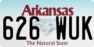AR license plate 626WUK