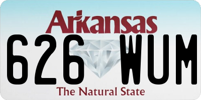 AR license plate 626WUM