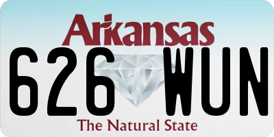 AR license plate 626WUN