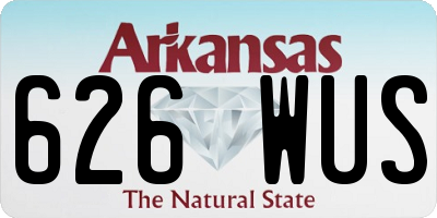 AR license plate 626WUS