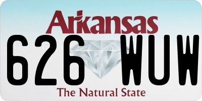 AR license plate 626WUW
