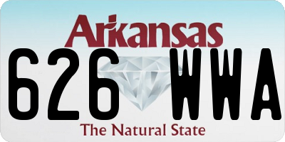 AR license plate 626WWA