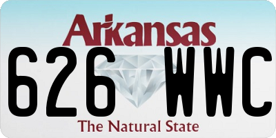 AR license plate 626WWC