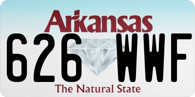 AR license plate 626WWF