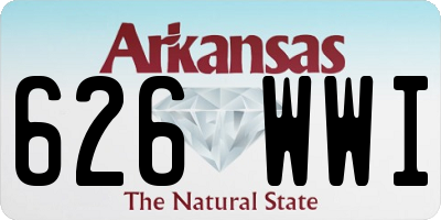 AR license plate 626WWI