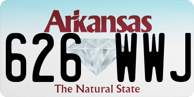 AR license plate 626WWJ