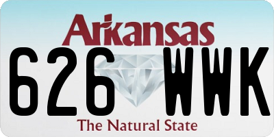 AR license plate 626WWK