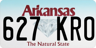 AR license plate 627KRO
