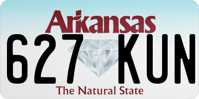 AR license plate 627KUN