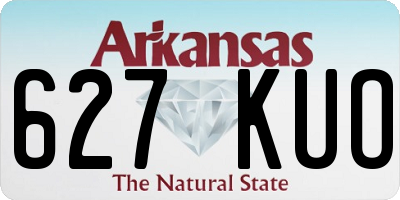 AR license plate 627KUO