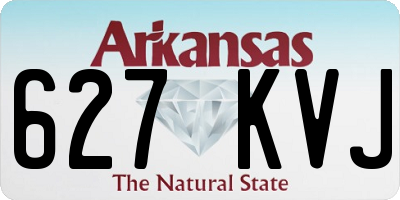 AR license plate 627KVJ