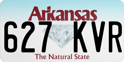 AR license plate 627KVR