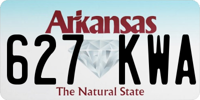 AR license plate 627KWA