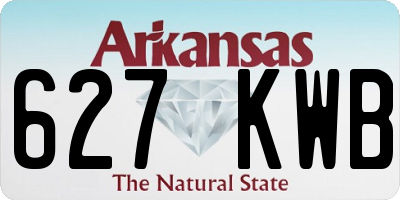 AR license plate 627KWB