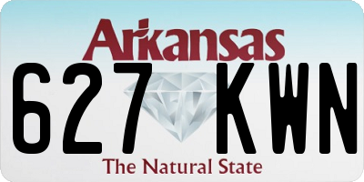AR license plate 627KWN
