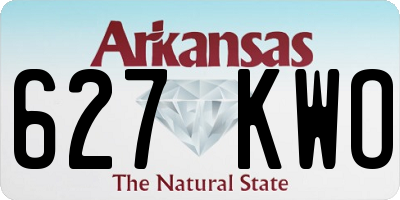 AR license plate 627KWO