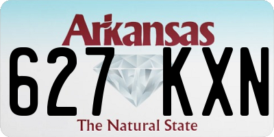 AR license plate 627KXN