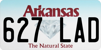 AR license plate 627LAD