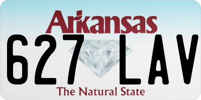 AR license plate 627LAV