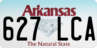 AR license plate 627LCA
