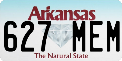 AR license plate 627MEM