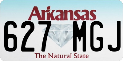 AR license plate 627MGJ