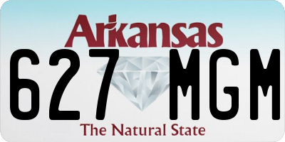 AR license plate 627MGM