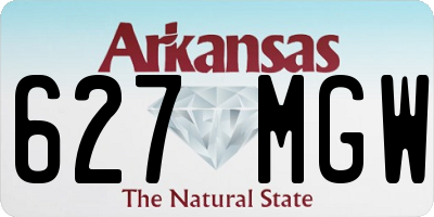 AR license plate 627MGW