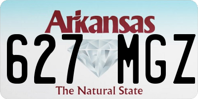 AR license plate 627MGZ