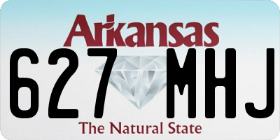 AR license plate 627MHJ