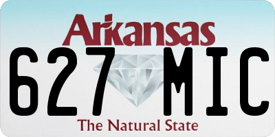 AR license plate 627MIC