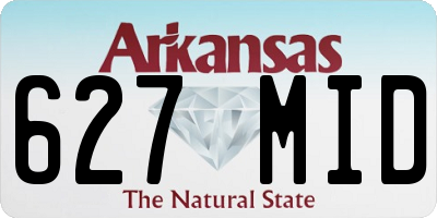 AR license plate 627MID