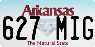 AR license plate 627MIG