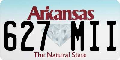 AR license plate 627MII