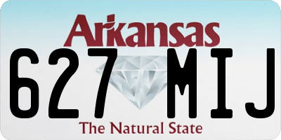 AR license plate 627MIJ
