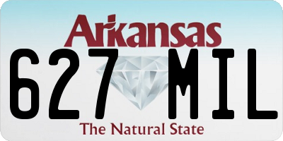 AR license plate 627MIL