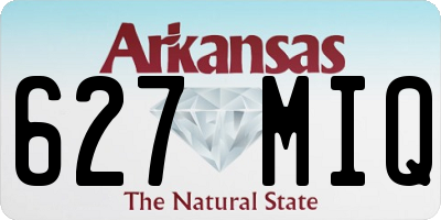 AR license plate 627MIQ