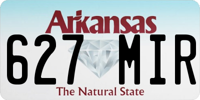AR license plate 627MIR