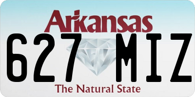 AR license plate 627MIZ