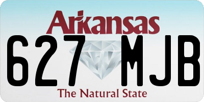 AR license plate 627MJB