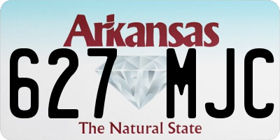 AR license plate 627MJC