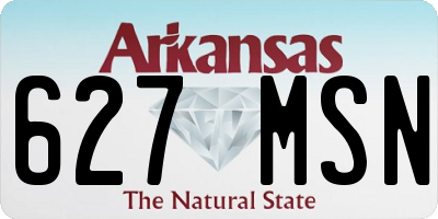 AR license plate 627MSN