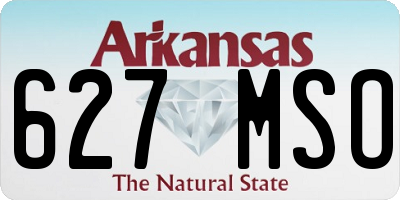AR license plate 627MSO