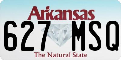 AR license plate 627MSQ