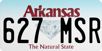 AR license plate 627MSR