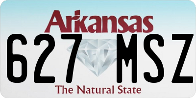 AR license plate 627MSZ