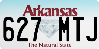 AR license plate 627MTJ
