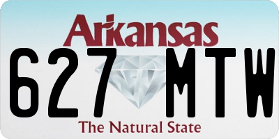 AR license plate 627MTW